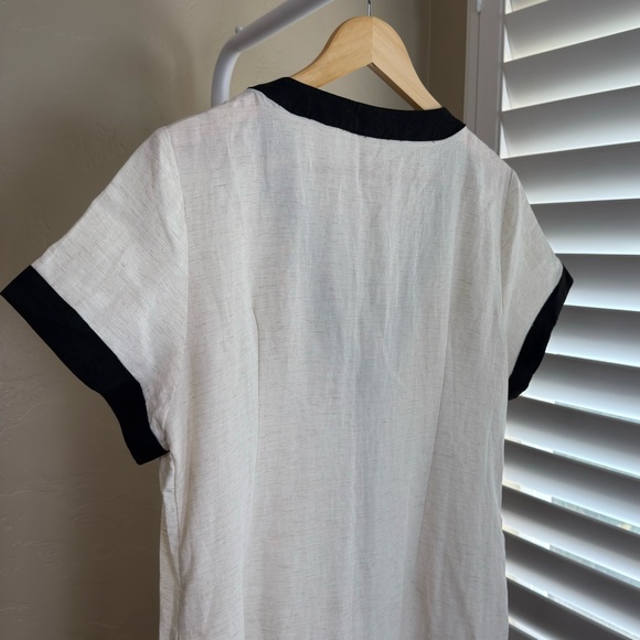 Commense Apricot Black Contrast Trim Button Front Maxi Dress XL NWT Beige - Picture 9 of 13